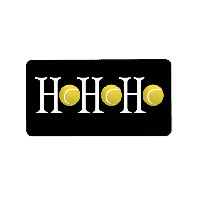 Etiqueta HO-HO-HO - Personalizar o plano de fundo (Frente)