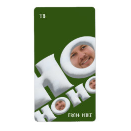 Etiqueta HOHOHO! Engraçado pai encara os autocolantes de Na