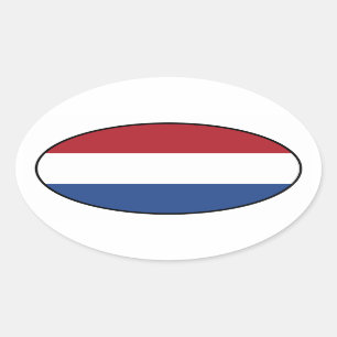Etiqueta holandesa do Oval da bandeira