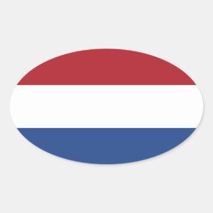 Etiqueta holandesa do Oval da bandeira
