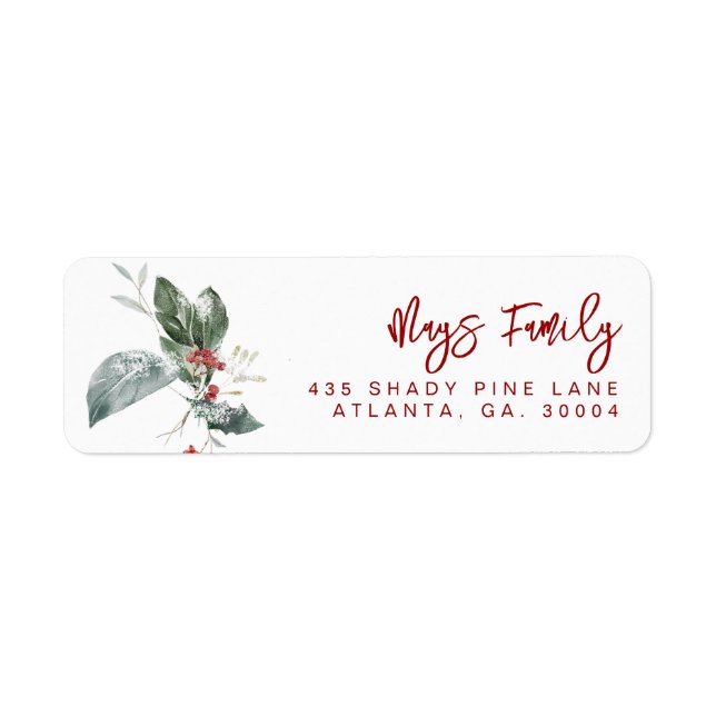 Etiqueta Holiday Address Labels (Frente)