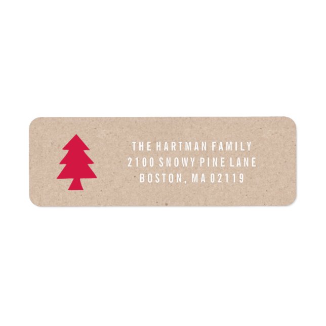 Etiqueta Holiday Kraft (Frente)