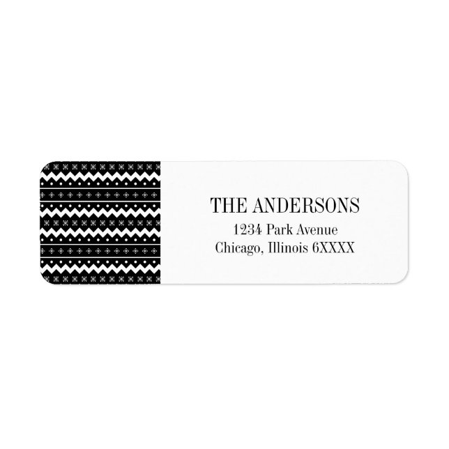 Etiqueta Holiday Mittens Warm Wish Rótulo de Endereço (Frente)