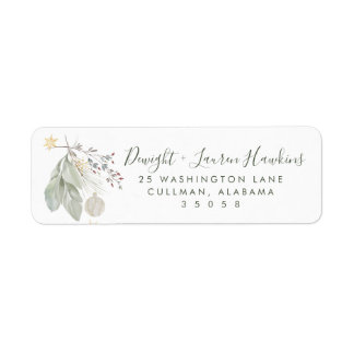 Etiqueta Holiday | Return Address Label