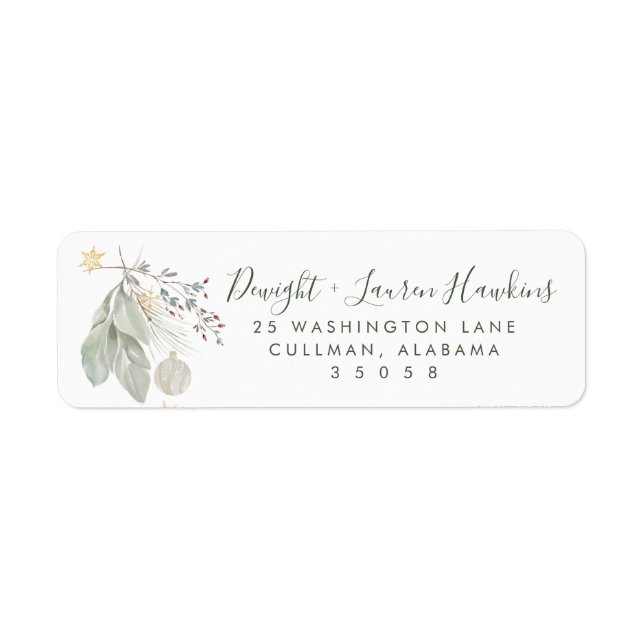 Etiqueta Holiday | Return Address Label (Frente)