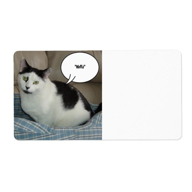 Etiqueta Holla, levante o telhado! (Frente)