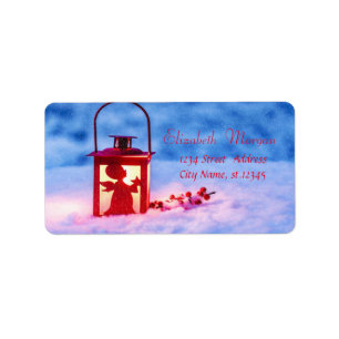 Etiqueta Holly Berries,Lamp,Feriado de Neve