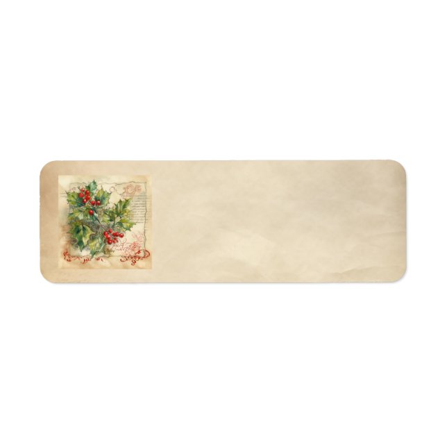 Etiqueta Holly Shabby Address Labels (Frente)