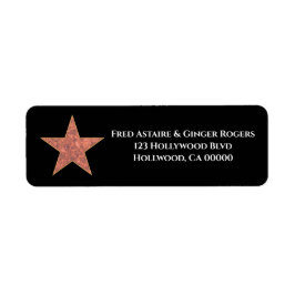 Etiqueta Hollywood Star Personalizada