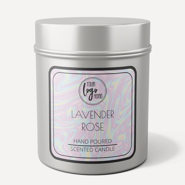 Etiqueta Holográfica E Preta Da Vela De Soja De Lo (Criador carregado)