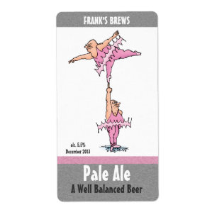 Etiqueta Homebrew Beer Labels com Cartoon Engraçado Tutu