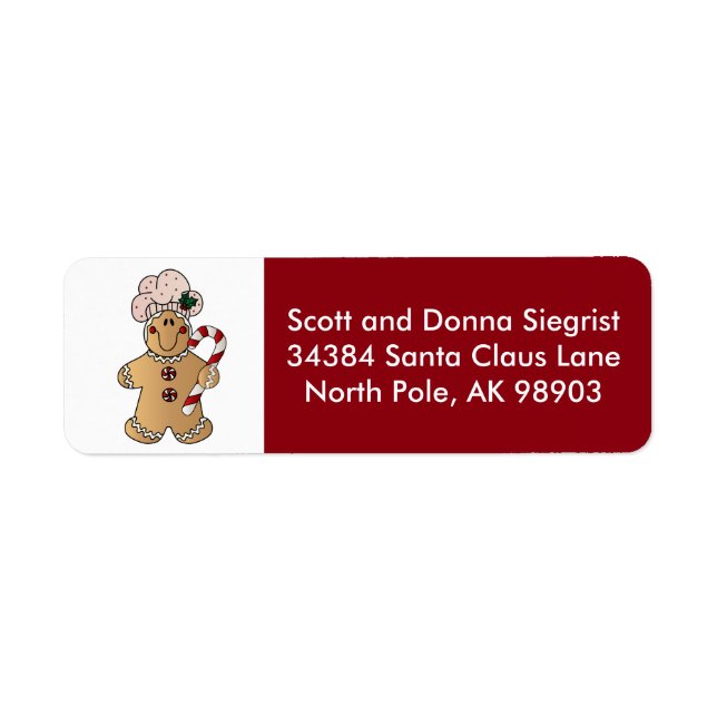 Etiqueta Homem de Gingerbread| Natal (Frente)