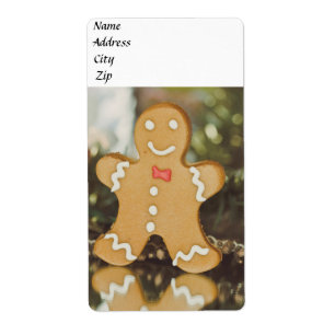 Etiqueta Homem-pão de Natal