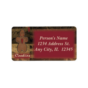 Etiqueta Homem-Pão-Gingerão Velho da Moda