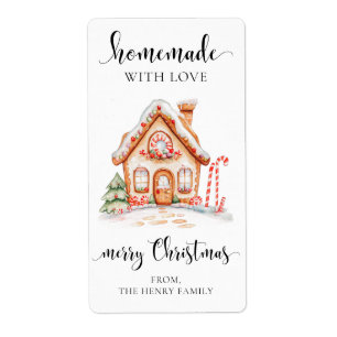 Etiqueta Homemade Com Vinhetas De Presente De Natal Com Amo