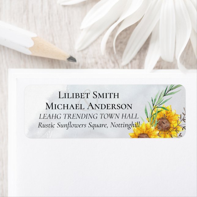 Etiqueta Horário Russo dos Girassóis Oliva Verde (Insitu)