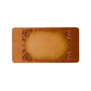 Etiqueta horizontal do Apothecary de brocado médi