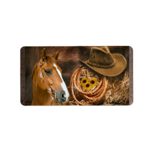 Etiqueta Hormona Ocidental Hat Lasso Girassóis