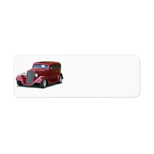 Etiqueta Hot rod personalizado 1934 do cupé