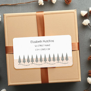 Etiqueta Houndstooth Felry Christmas Modern
