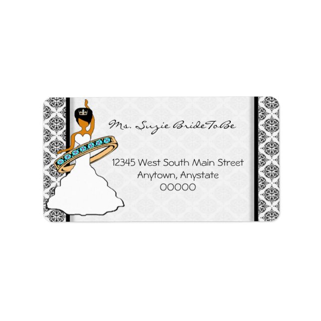 Etiqueta Hula Dancing Address Labels (Frente)