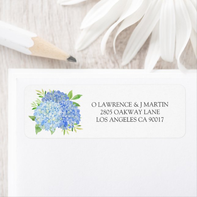 Etiqueta Hydrangea Azul Deixa Casamento Floral (Insitu)