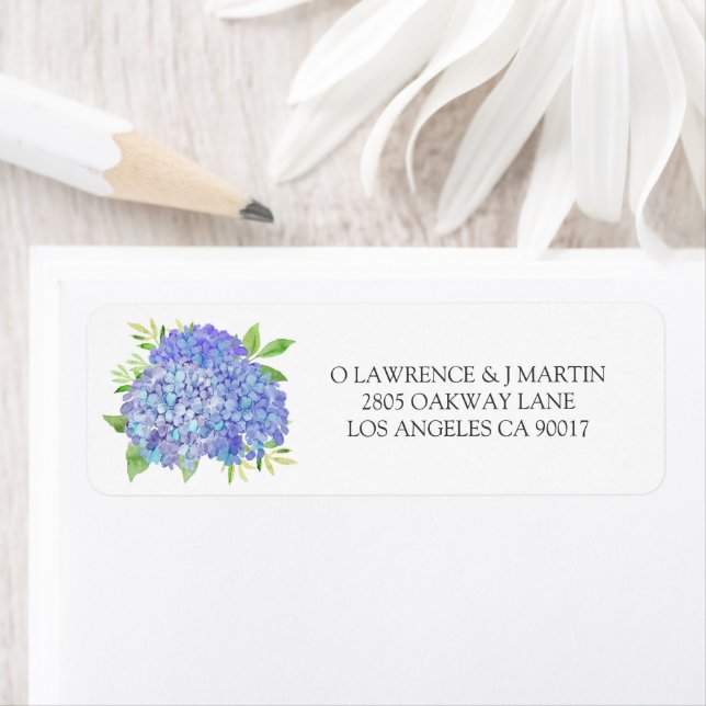 Etiqueta Hydrangea Púrpura Deixa Casamento Floral (Insitu)