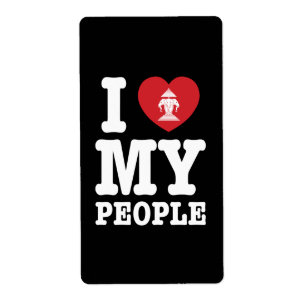 Etiqueta I Heart (Love) Erawan My Lao Pessoas