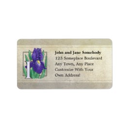 Etiqueta I para Iris Flower Monograma