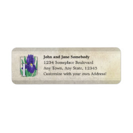 Etiqueta I para Iris Flower Monograma