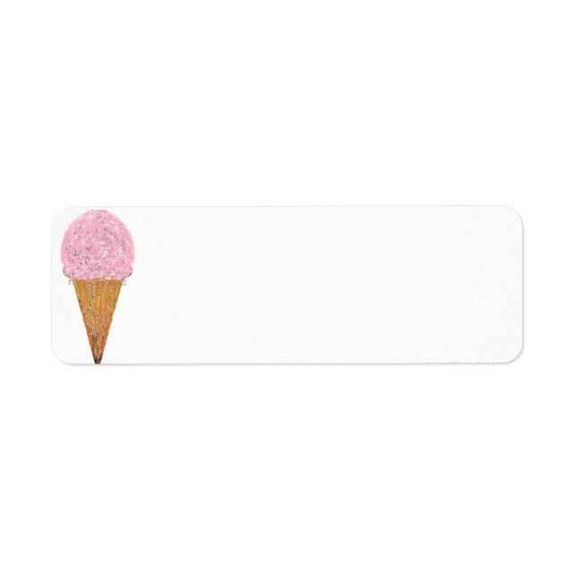 Etiqueta Icecream Rosa (Frente)