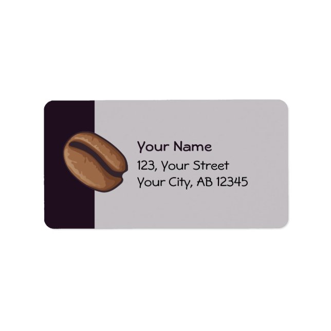 Etiqueta Ícone do Café Bean (Frente)