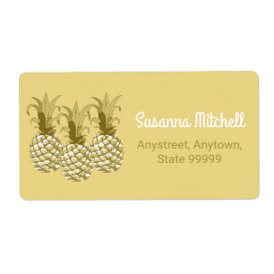 Etiqueta ID de linha Dourada do ananás239