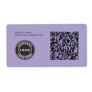 Etiqueta ID do Produto Código QR do Logotipo Empresarial