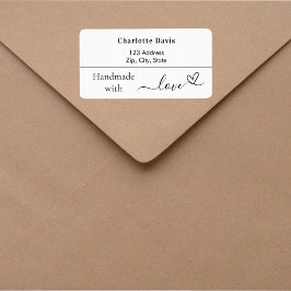 Etiqueta Identificado à mão com nome de amor Endereço de re