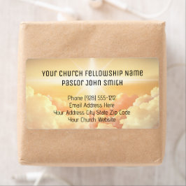 Etiqueta Igreja Empresarial Cristã Nuvem Celestial 