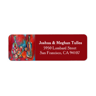 Etiqueta Il Vino Vidro Vidro Garrafas e Óculos