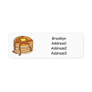 Etiqueta Ilustração de desenho animado de Pancake
