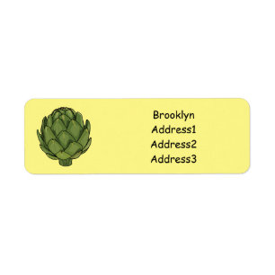 Etiqueta Ilustração de desenho animado do Artichoke