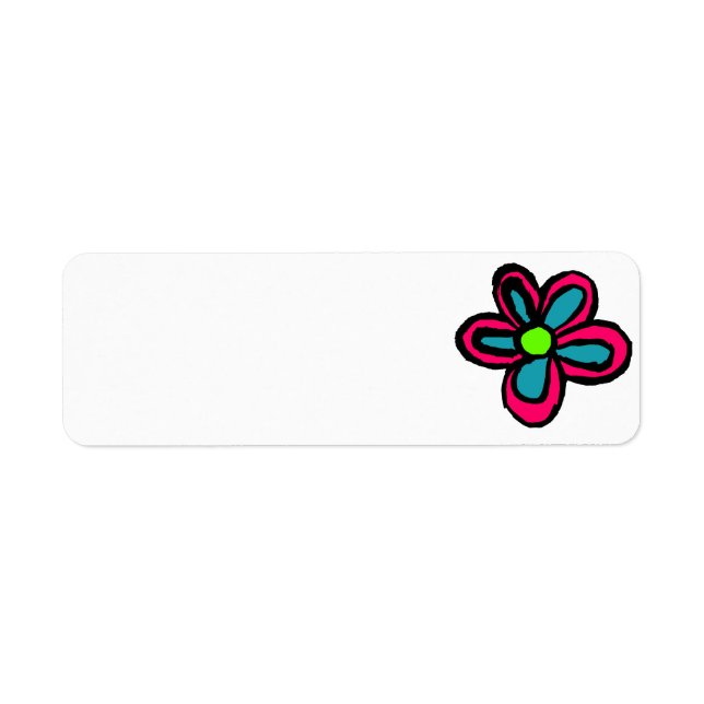 Etiqueta Ilustração de flores (Frente)