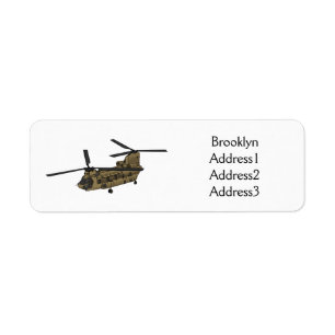 Etiqueta Ilustração de helicóptero militar Chinook
