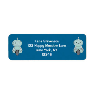 Etiqueta Ilustração de Robô Bonito