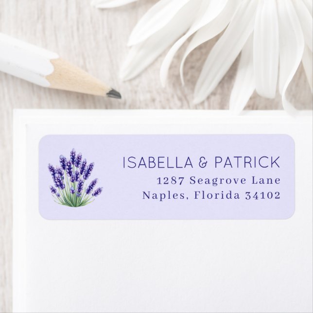 Etiqueta Ilustração Floral de Lavanda Serena (Insitu)