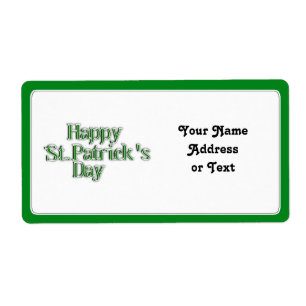 Etiqueta Imagem de Texto de Dia de São Patrício Feliz