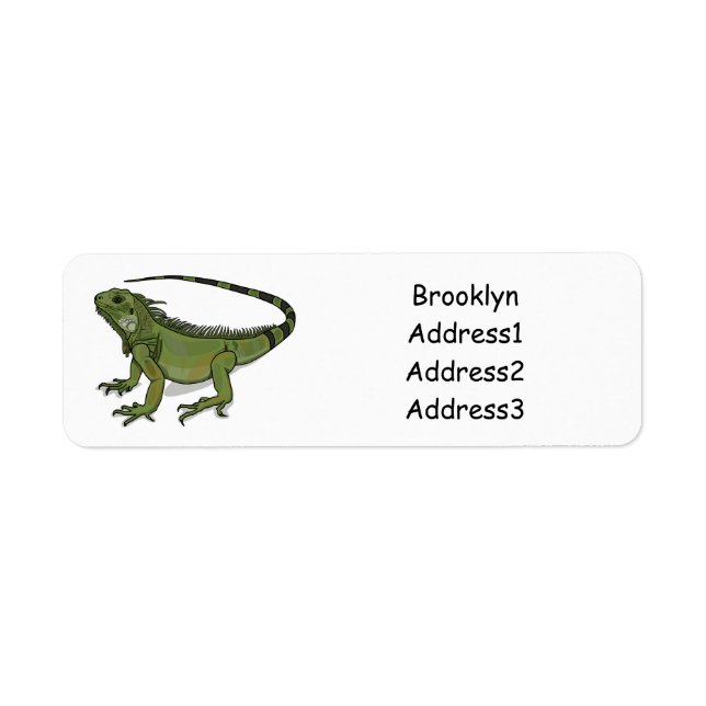 Etiqueta Imagem do desenho de Iguana (Frente)