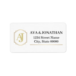 Etiqueta Imperial Luxe Monogram Address Label