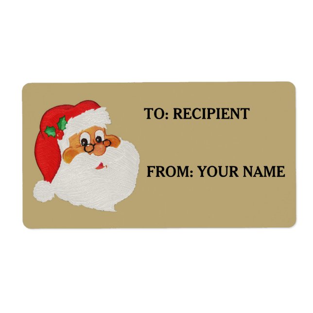 Etiqueta impressa por Pop Papai noel de  com estil (Frente)
