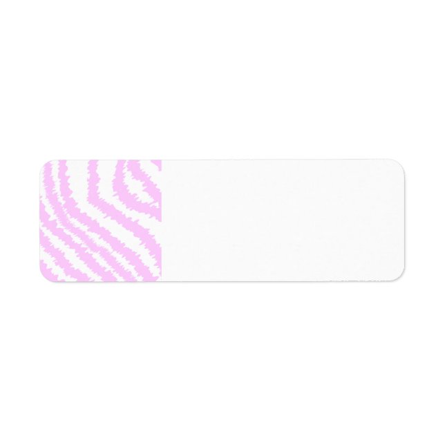 Etiqueta Impressão De Zebra Rosa, Padrão Animal. (Frente)