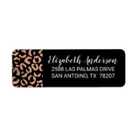 Impressão em Animais Leopardo Chic Preto