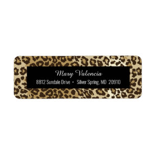 Etiqueta Impressão Leopardo Natural